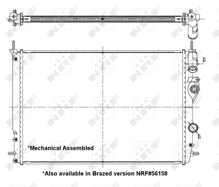 600708A5 PLUS AFTERMARKET Radiador de esfriamento de motor