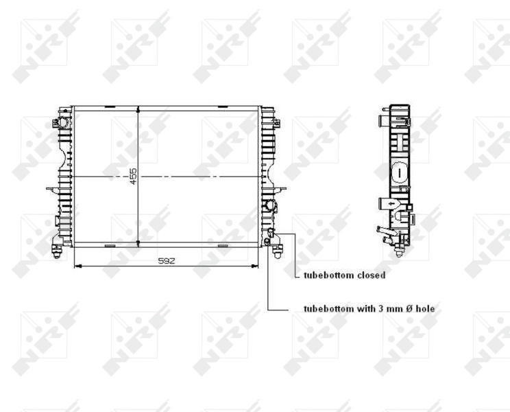 Radiador de esfriamento de motor 002M20 Jdeus