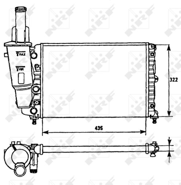 58951 NRF Radiador de esfriamento de motor