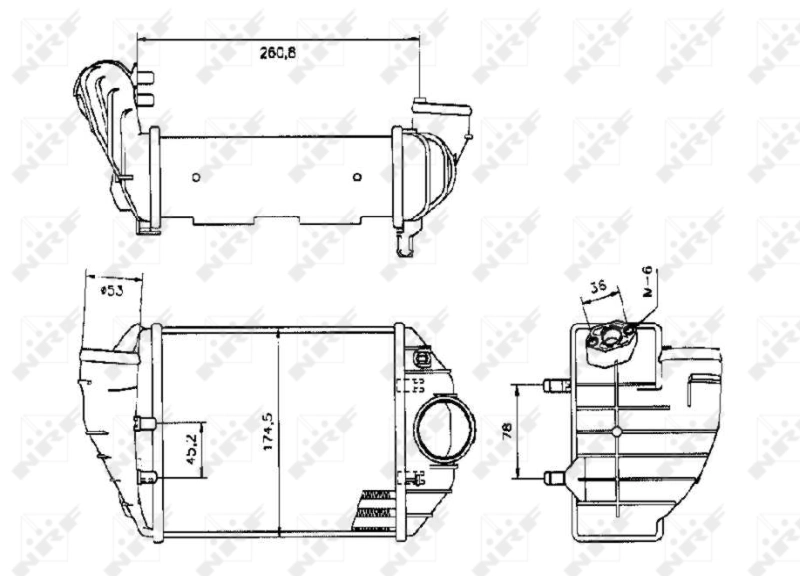 Radiador de intercooler 30133 NRF