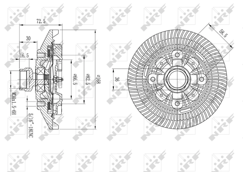 Acoplamento viscoso de ventilador de esfriamento K68064766AA Fiat/Alfa/Lancia