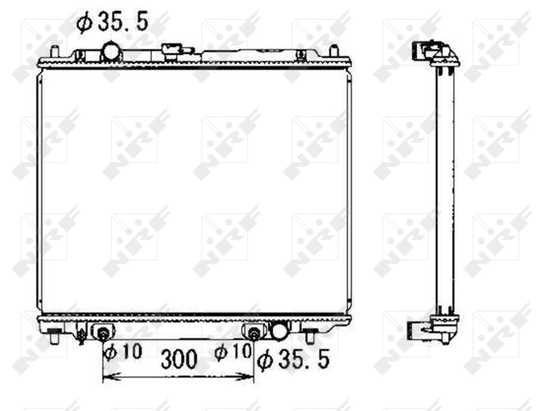 Radiador de esfriamento de motor 50001 NRF