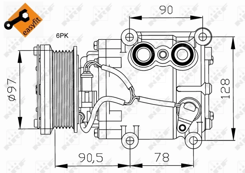 Compre 32199 NRF Compressor de aparelho de ar condicionado