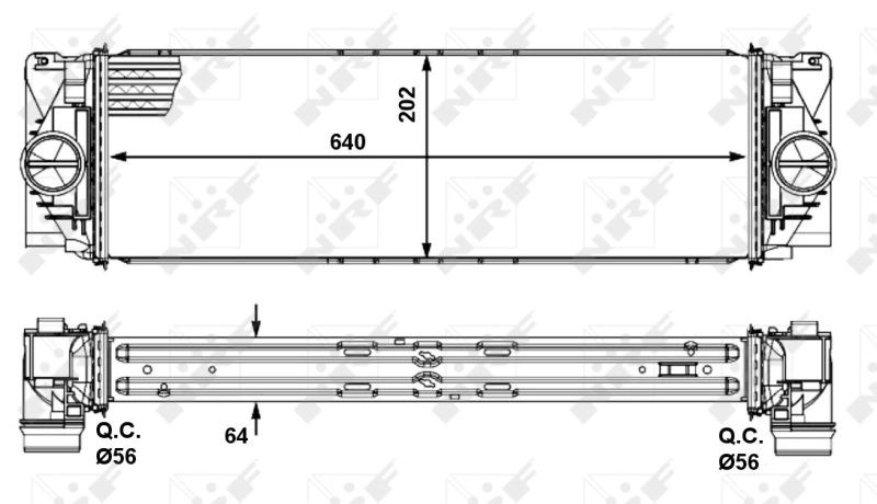 Radiador de intercooler 30505 NRF