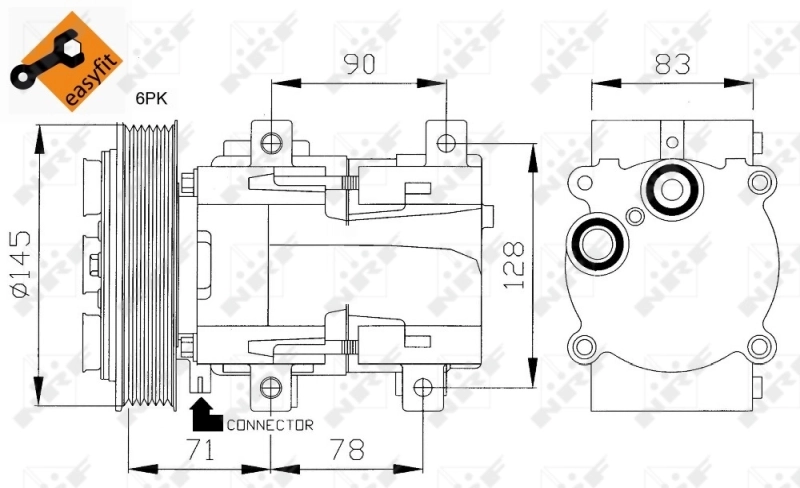 32085 NRF Compressor de aparelho de ar condicionado
