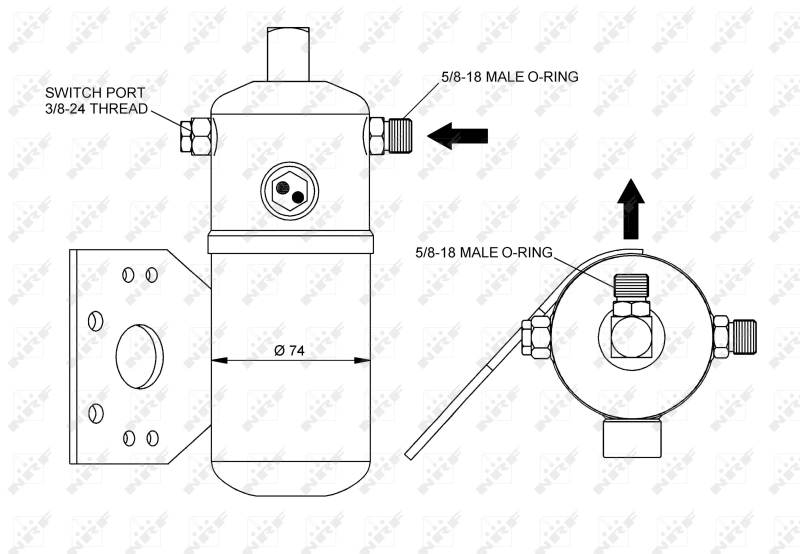 Tanque de recepção do secador de aparelho de ar condicionado 33291 NRF