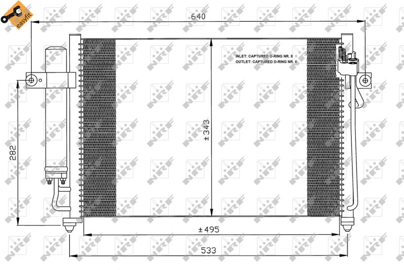 Radiador de aparelho de ar condicionado 35475 NRF