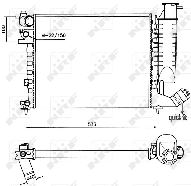 Compre 58184 NRF Radiador de esfriamento de motor