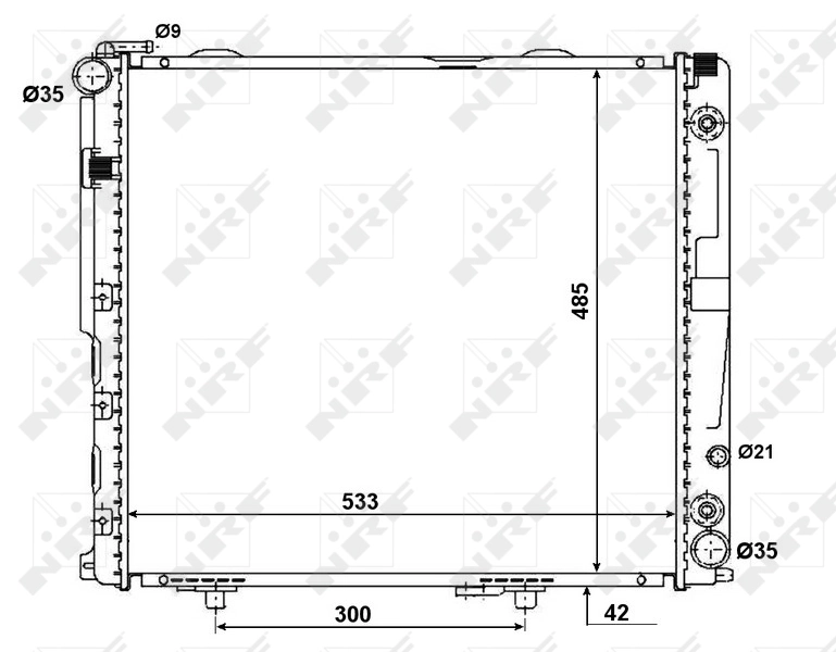 Compre 58164 NRF Radiador de esfriamento de motor