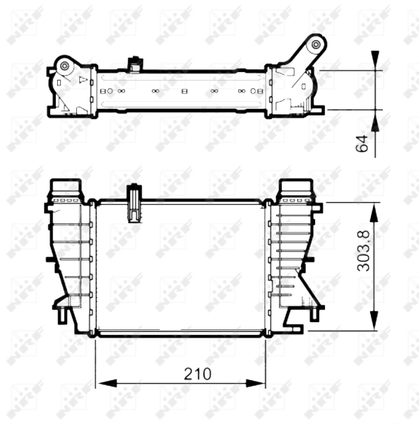 Radiador de intercooler 30507 NRF