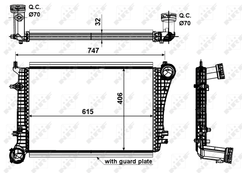 Radiador de intercooler 30199 NRF