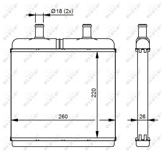 Radiador de forno (de aquecedor) NRF 54214