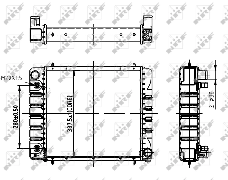 Compre 50477 NRF Radiador de esfriamento de motor