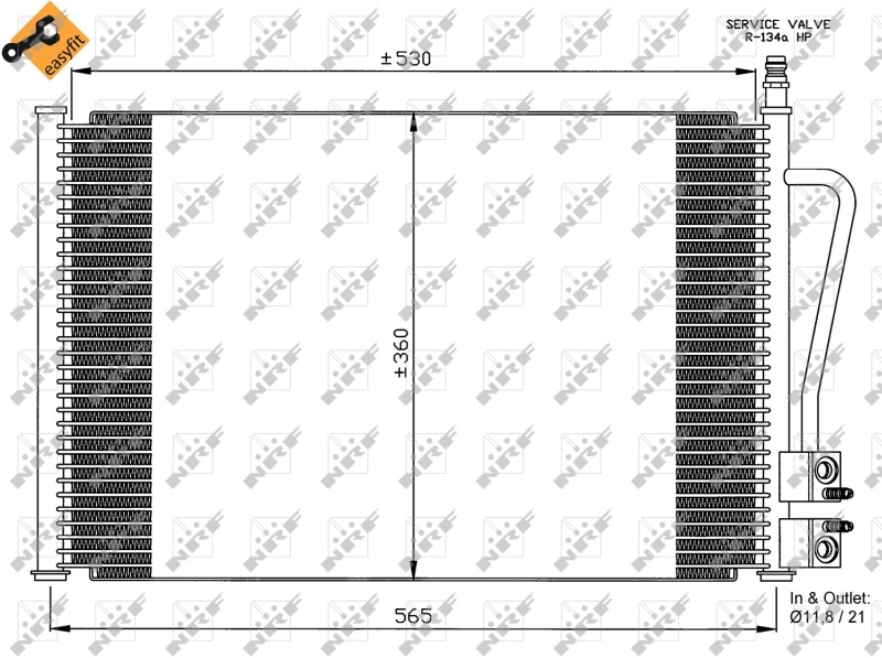 Radiador de aparelho de ar condicionado para Ford Fusion  JU