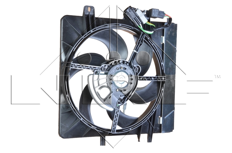 47335 NRF Difusor do radiador de esfriamento, montado com motor e roda de aletas