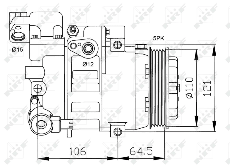 Compressor de aparelho de ar condicionado NRF 32175 preço, a partir de 379,36 USD