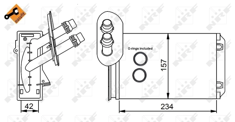 Radiador de forno (de aquecedor) NRF 58223