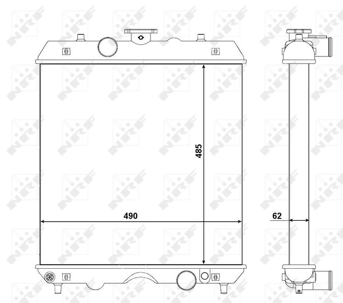 Radiador de esfriamento de motor 54102 NRF
