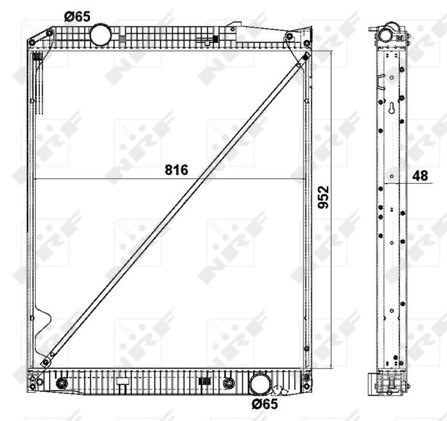 Radiador de esfriamento de motor 9425003303 Mercedes