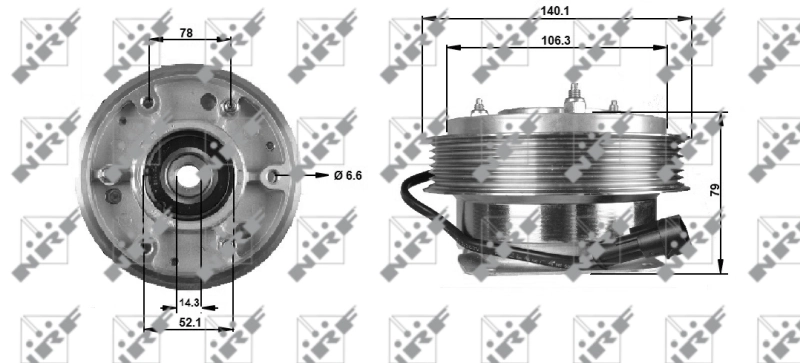 Acoplamento viscoso de ventilador de esfriamento 500358310 Iveco