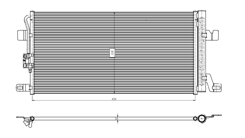 Radiador de aparelho de ar condicionado para Audi Q5 FYB, FYG