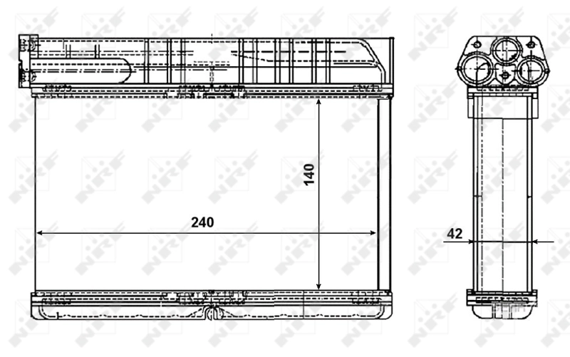  Radiador de forno (de aquecedor) BMW 3 sedan (E36) (1990 - 1998) 