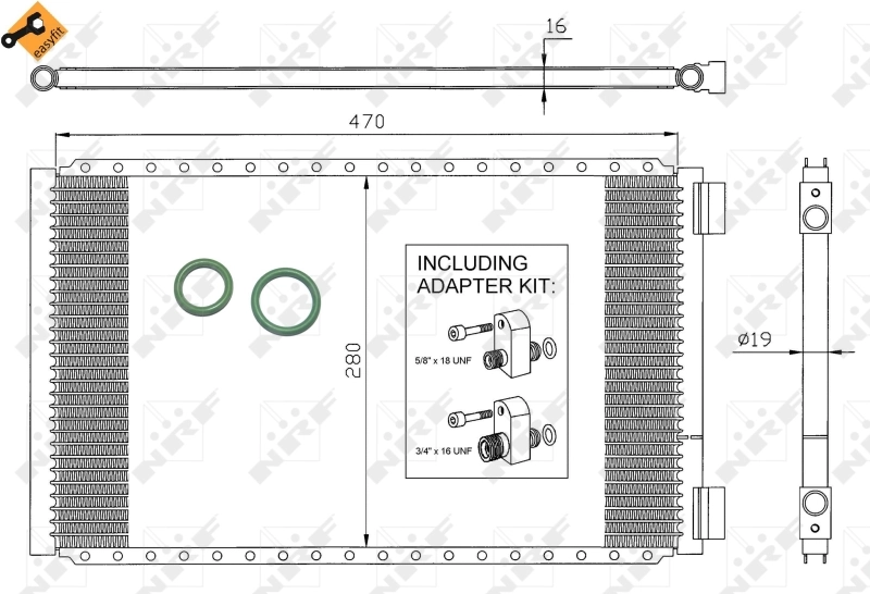 Radiador de aparelho de ar condicionado 35950 NRF