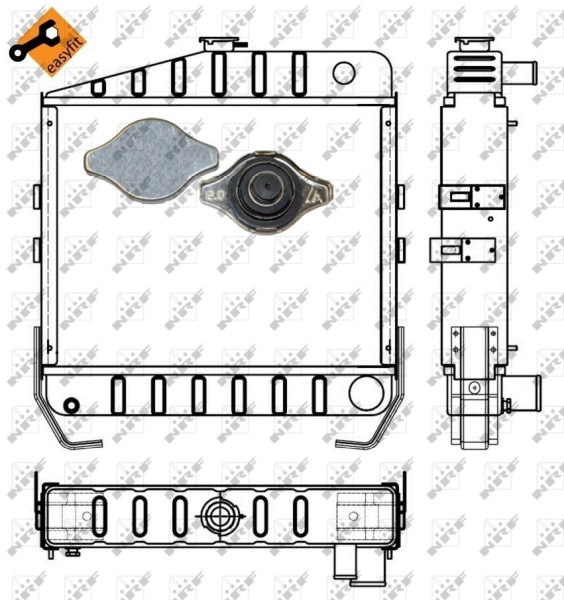 Compre 53657 NRF Radiador de esfriamento de motor