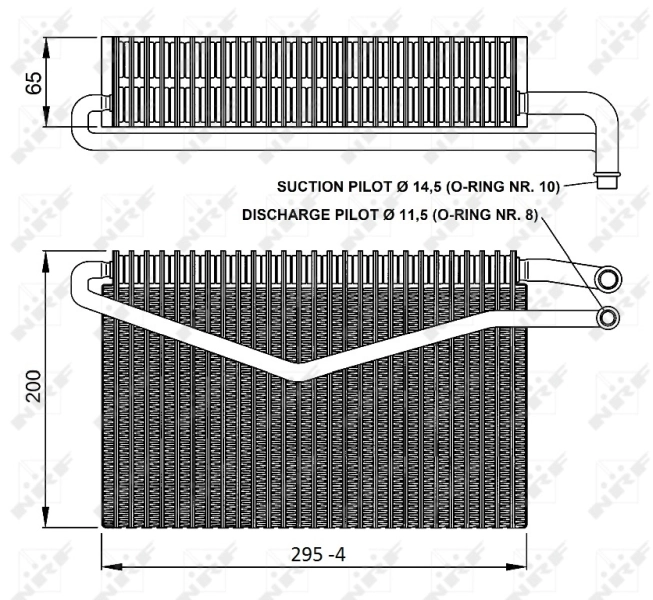 Vaporizador de aparelho de ar condicionado NRF 36152