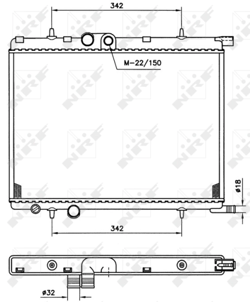 701124 VALEO Radiador de esfriamento de motor