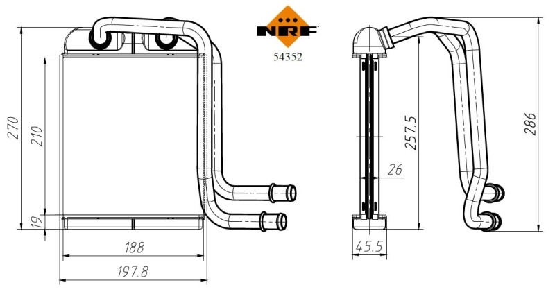 Radiador de forno (de aquecedor) NRF 54352