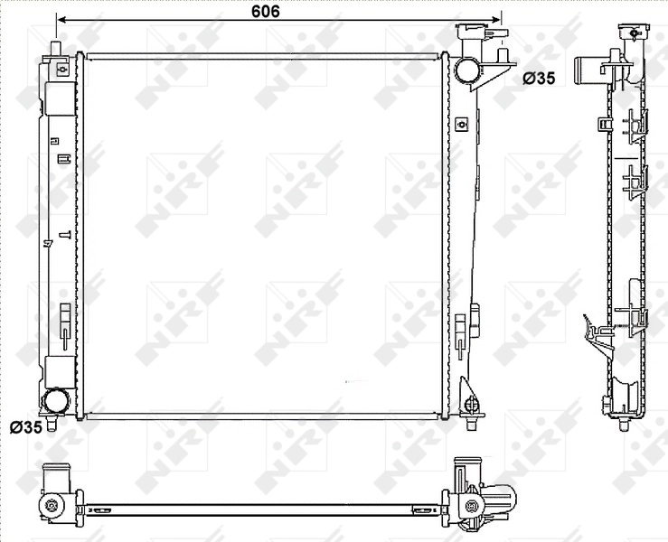 Radiador de esfriamento de motor 53054 NRF