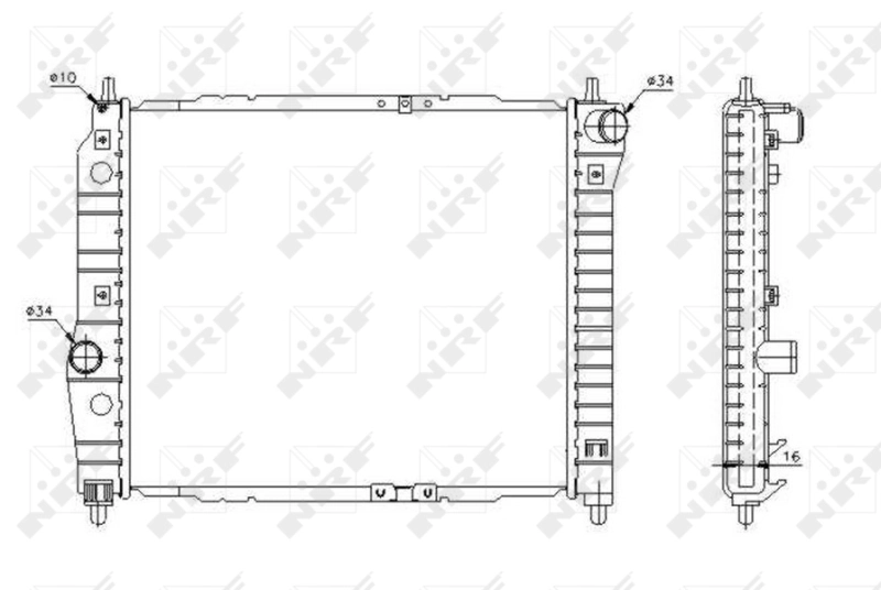 Compre 53637 NRF Radiador de esfriamento de motor