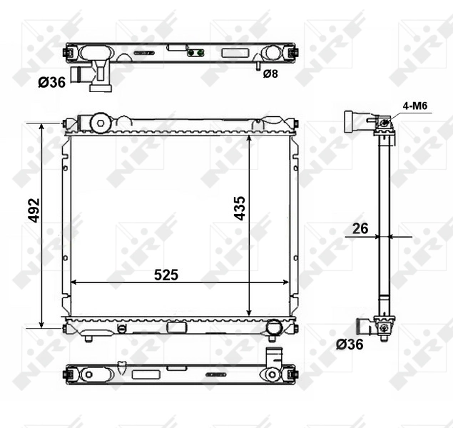 Radiador de esfriamento de motor Suzuki 1770086CC2