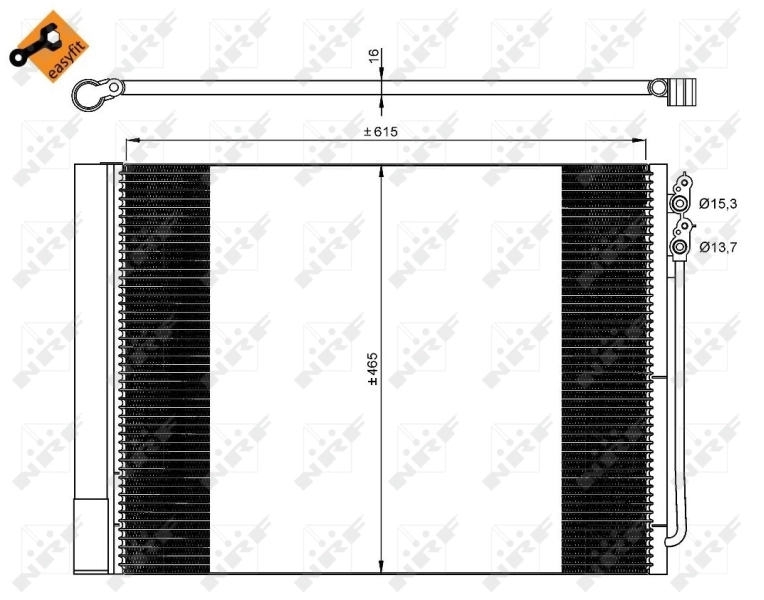 Radiador de aparelho de ar condicionado 350033 NRF