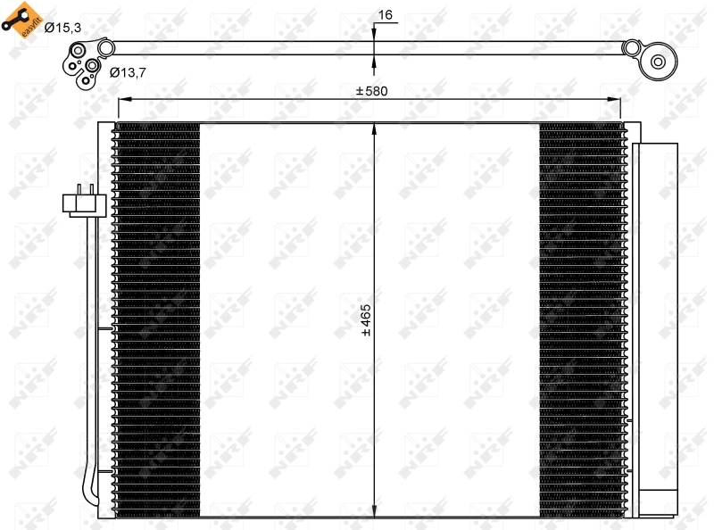 35906 NRF Radiador de aparelho de ar condicionado