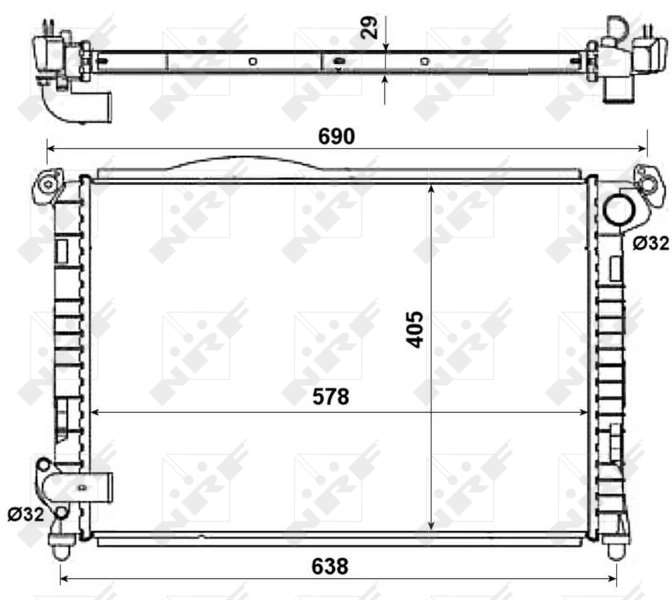 Compre 55338 NRF Radiador de esfriamento de motor