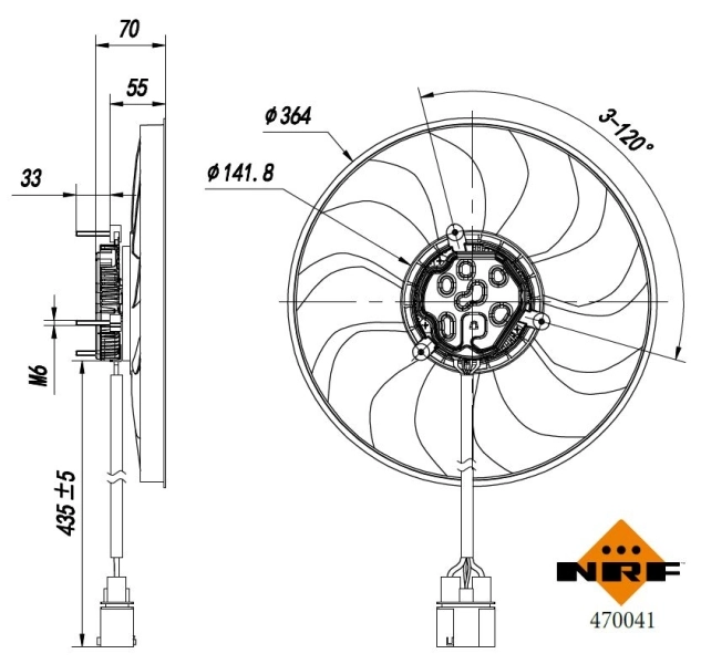 Compre Ventilador elétrico de esfriamento montado (motor + roda de aletas) Porsche 911 