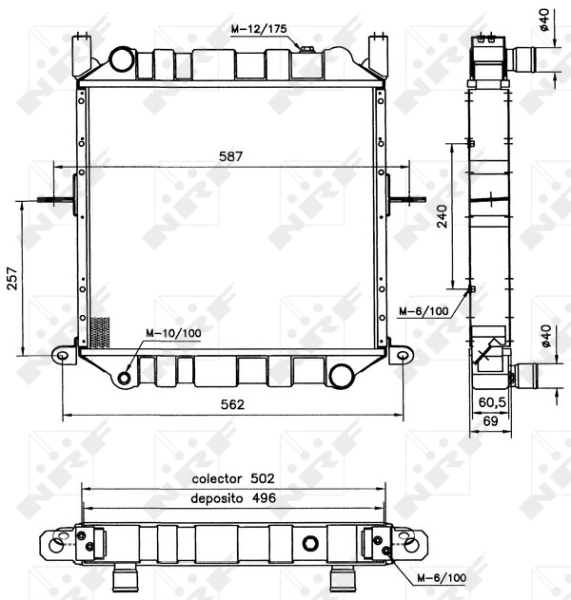 Compre 52125 NRF Radiador de esfriamento de motor
