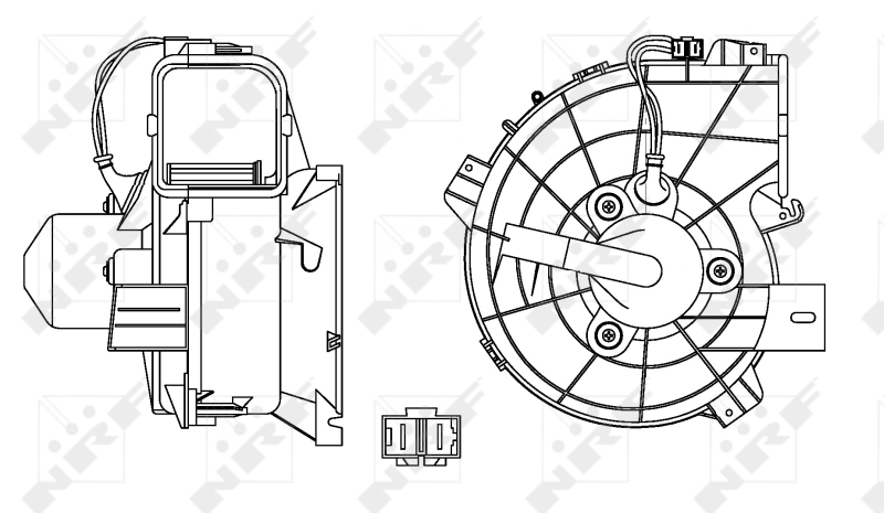  Motor de ventilador de forno (de aquecedor de salão) Opel Combo B сaixa (2001 - 2011) B