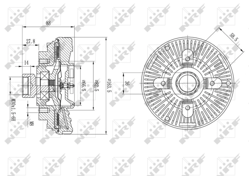 Compre Acoplamento viscoso de ventilador de esfriamento Land Rover Range Rover 2