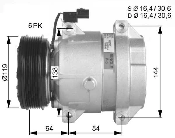  Compressor de aparelho de ar condicionado SsangYong Rexton W I SUV (2012 - 2017) W I