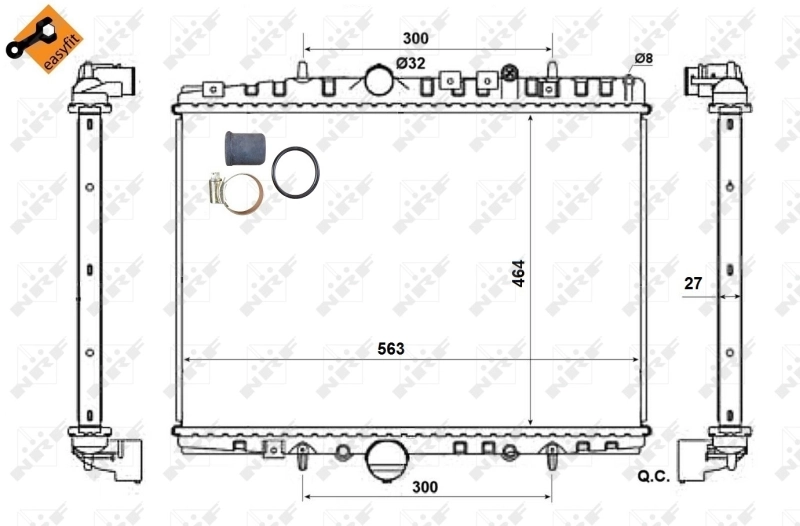 Radiador de esfriamento de motor 58315 NRF