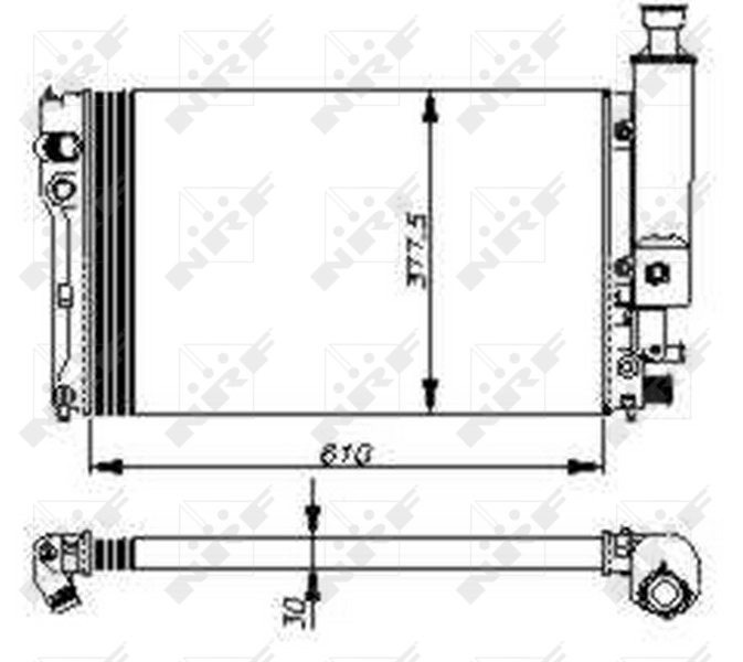 Radiador de esfriamento de motor Fiat/Alfa/Lancia 0007707251