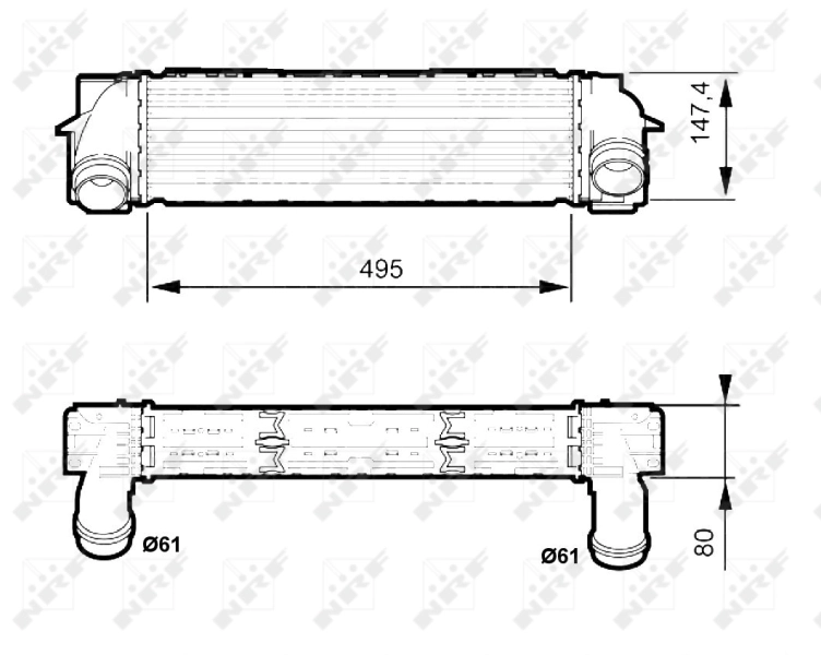 Radiador de intercooler NRF 30524