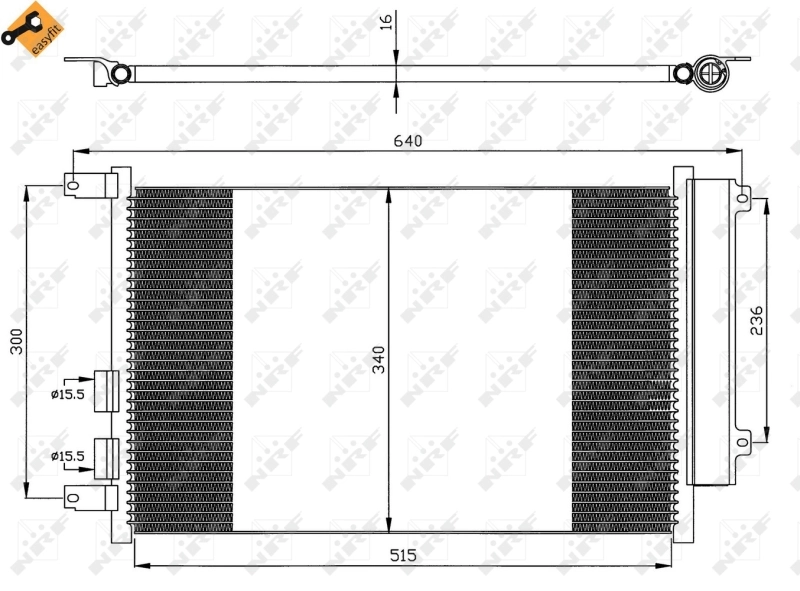 Compre 35499 NRF Radiador de aparelho de ar condicionado