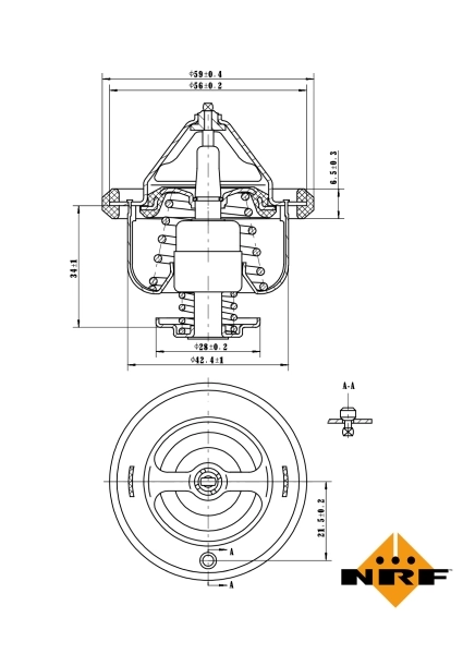 Caixa do termostato 725053 NRF