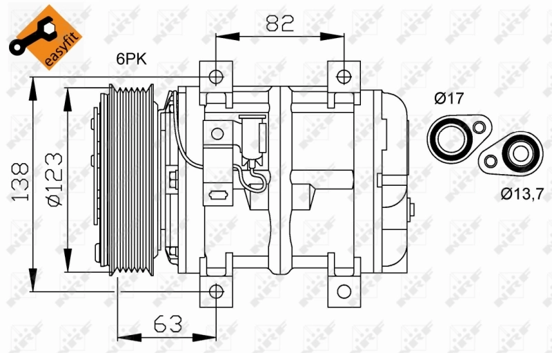 Compressor de aparelho de ar condicionado para Volvo V70 I LV