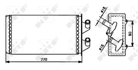 Radiador de forno (de aquecedor) 53213 NRF