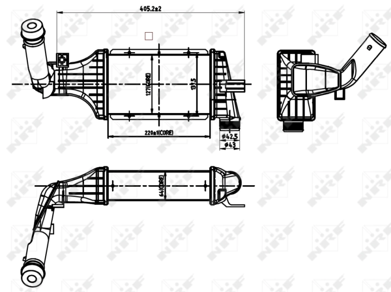 Compre Radiador de intercooler Opel Astra 